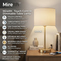Mirelth™ Touch Control Dimmable Table Lamp with Built-in USB Charging Port